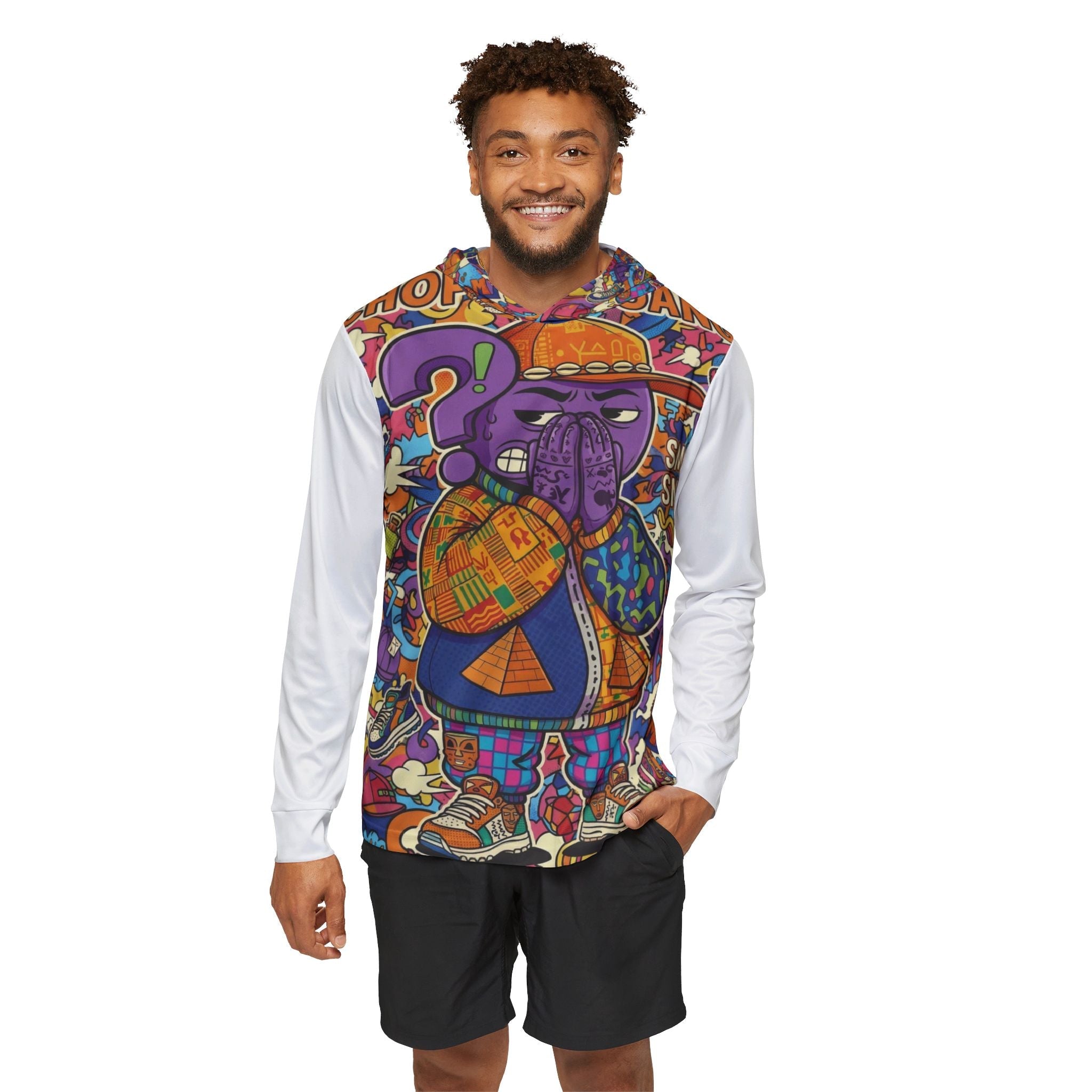 Graphic Hoodie — Colorful Street Art Cartoon Pullover