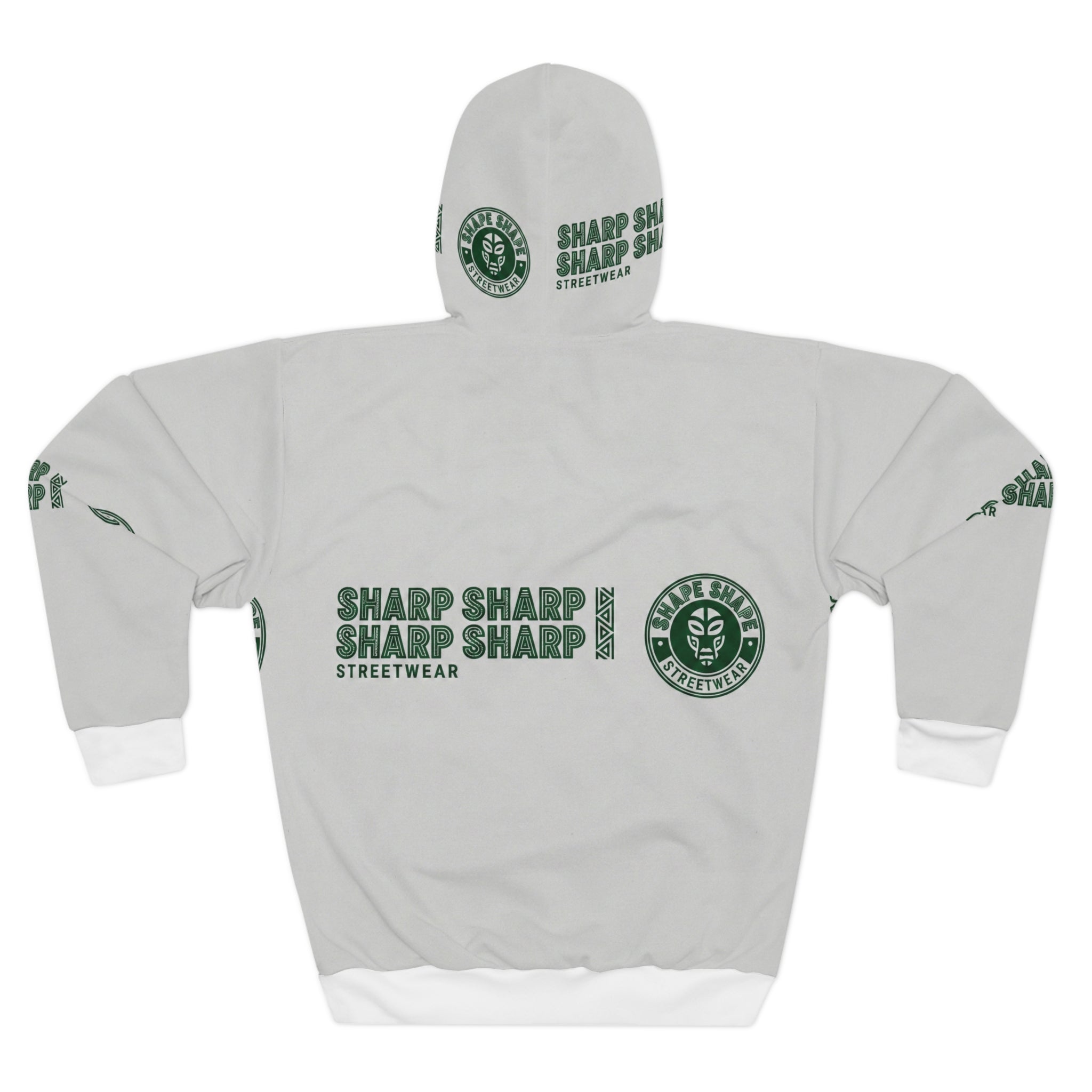 Sharp Streetwear Hoodie — All-Over Logo Pullover