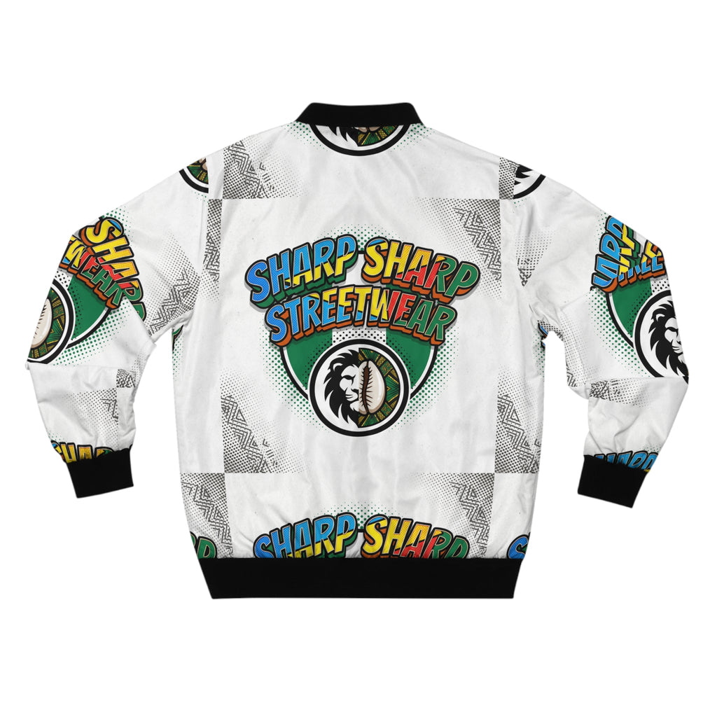 Sharp Streetwear Bomber Jacket — Graphic Logo Men’s Bomber