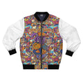 All-Over Print Bomber Jacket — 'Chop Life Gang' Colorful Street Art Design