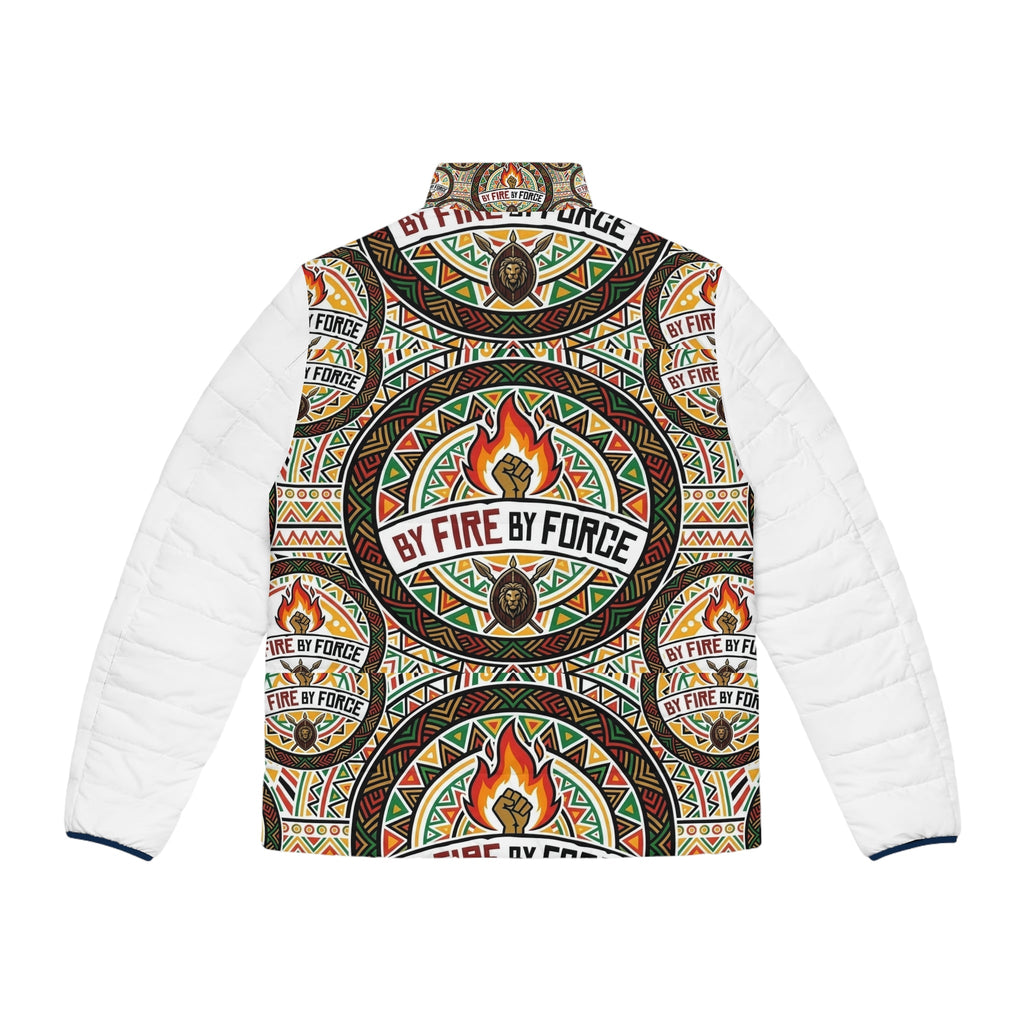 Fire By Force Tribal Mandala Puffer Jacket — Men's Quilted Outerwear