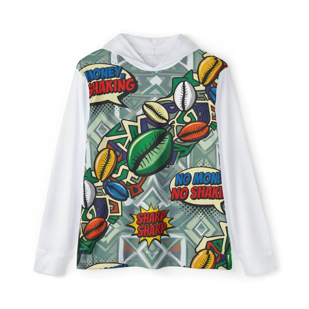Graphic Sports Hoodie — 'No Money No Shaking' All-Over Print