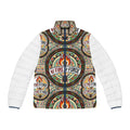 Fire By Force Tribal Mandala Puffer Jacket — Men's Quilted Outerwear