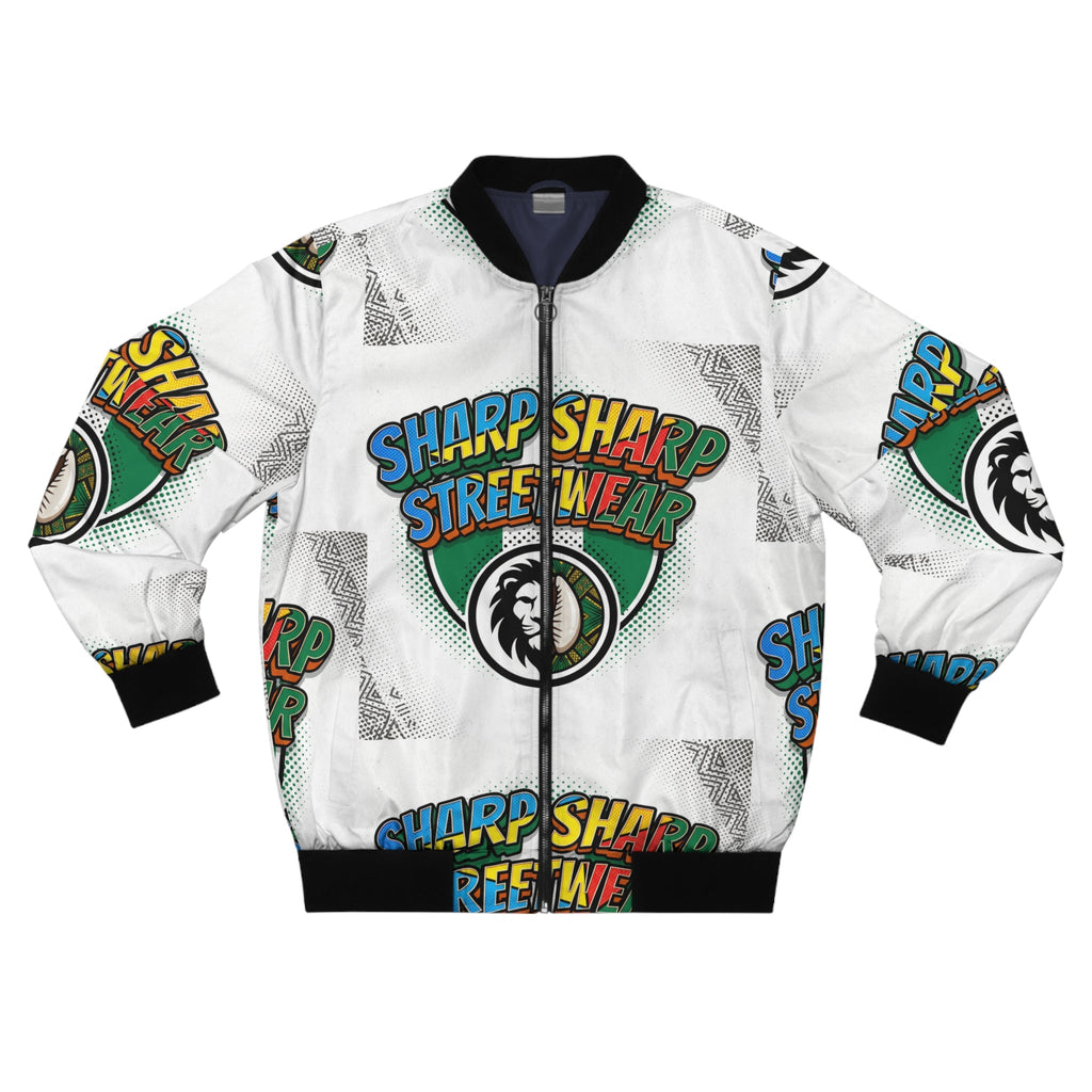 Sharp Streetwear Bomber Jacket — Graphic Logo Men’s Bomber