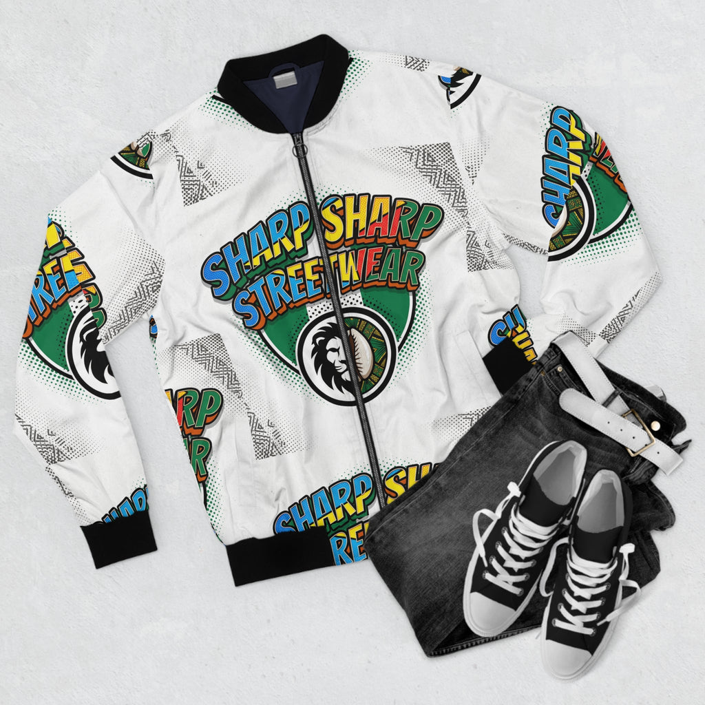 Sharp Streetwear Bomber Jacket — Graphic Logo Men’s Bomber
