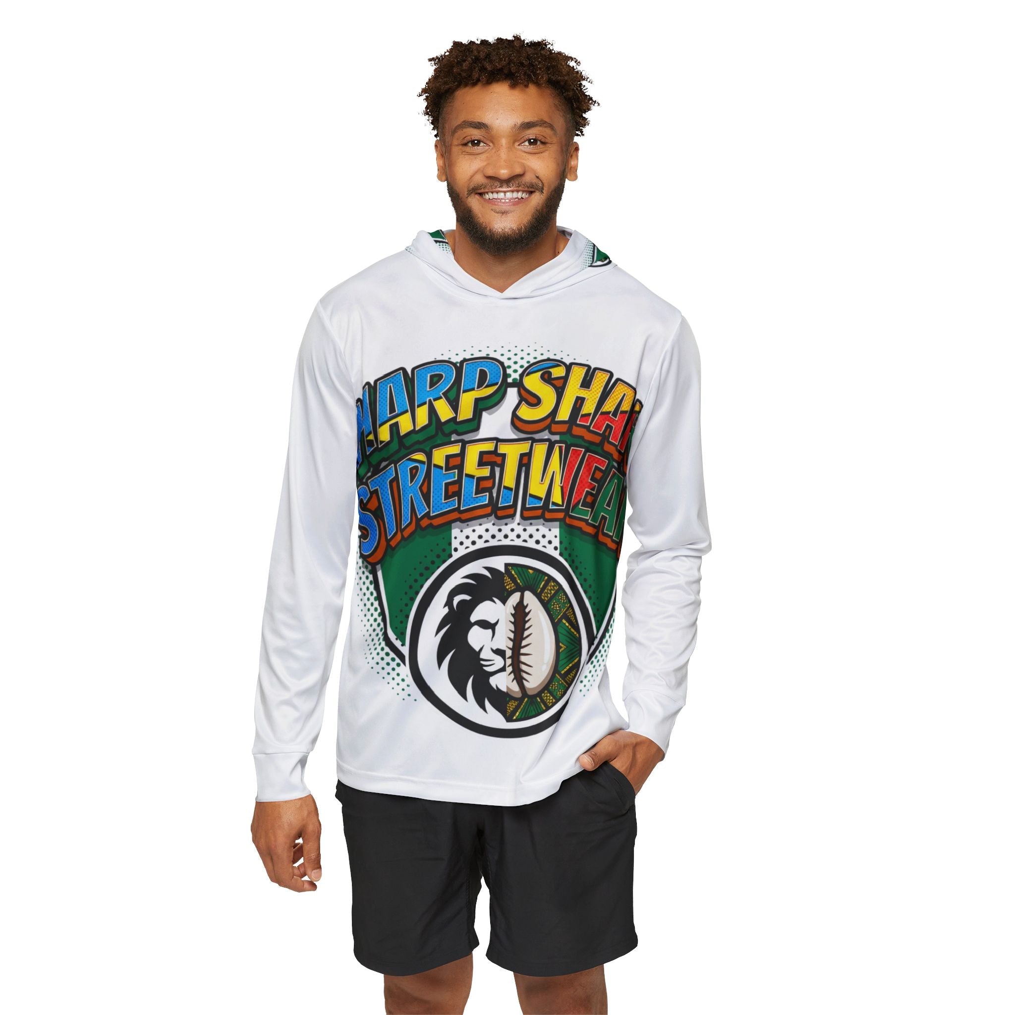 Streetwear Hoodie — "Sharp Shax Streetwear" Graphic Men's Warmup Hoodie