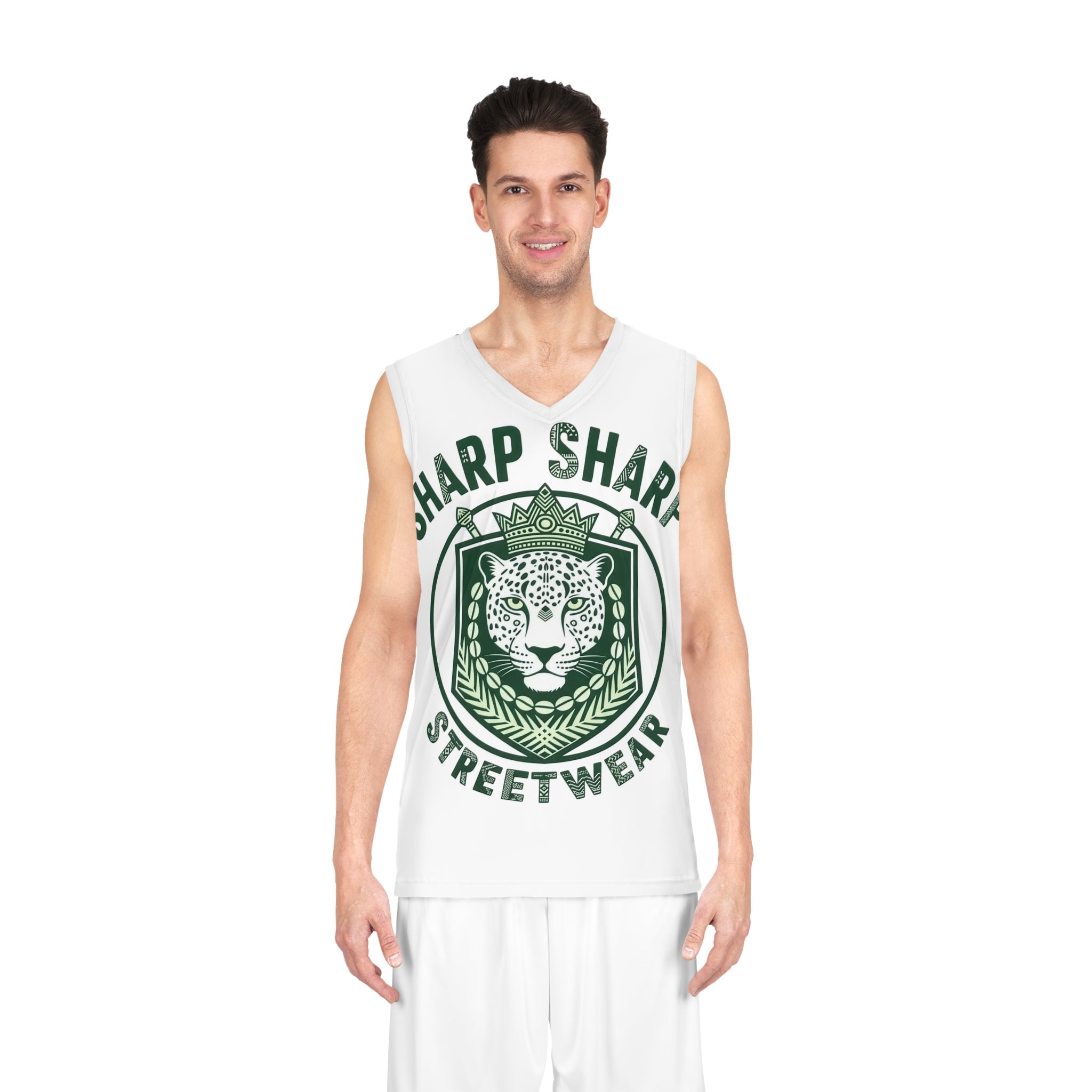 Sharp Sharp Streetwear Basketball Jersey — Leopard Crest Athletic Tank