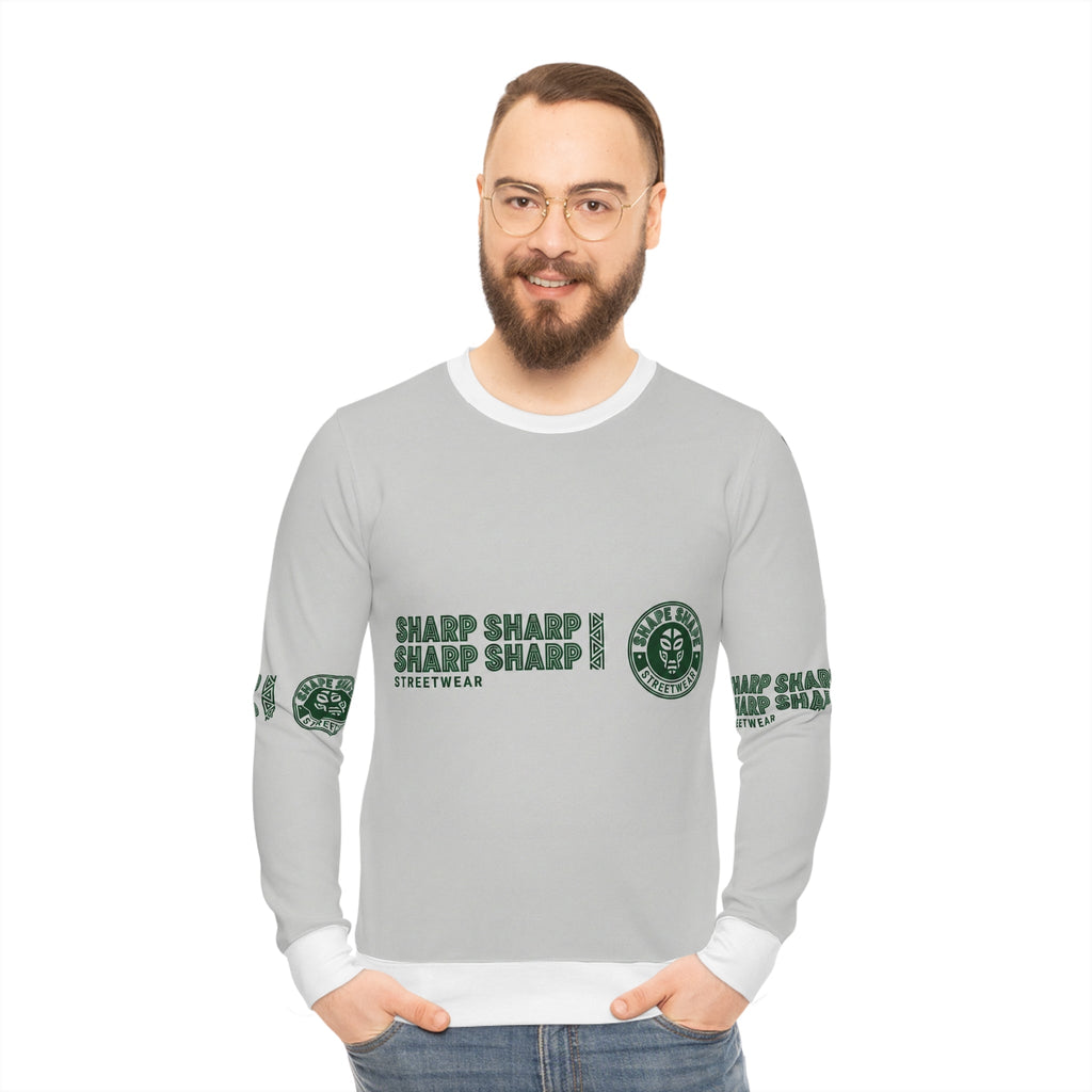 Sharp Streetwear Logo Lightweight Sweatshirt — 'SHARP SHARP' Graphic Crewneck